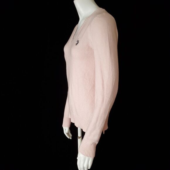 U.S. Polo Assn. Pink V-Neck Sweater - Picture 3 of 5